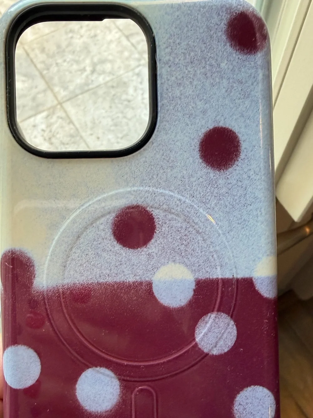THE DAIRY-JASMINE DOWLING PLUM POLKA DOT iPhone 15 pro max case